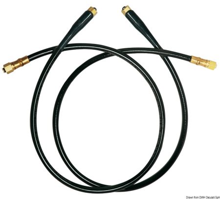 Kit que incluye 2 mangueras reforzadas de alta resistencia, ya unidas para conexión de doble cilindro y doble motor.
