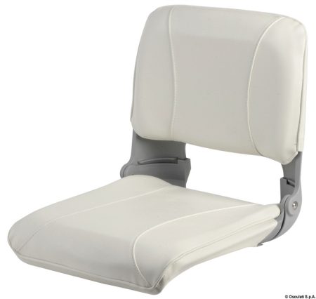 Asiento con respaldo abatible y acolchado extraíble.