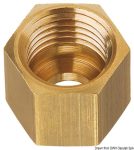 Tuerca de latón para tubo de cobre de 8 mm, paso M14 x 1,5F.