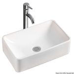 Fregadero de cerámica blanca 400x300x105 mm
