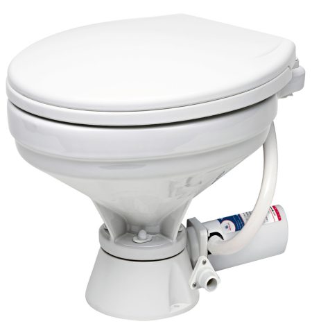 Osculati Inodoro eléctrico grande asiento plástico 12 V