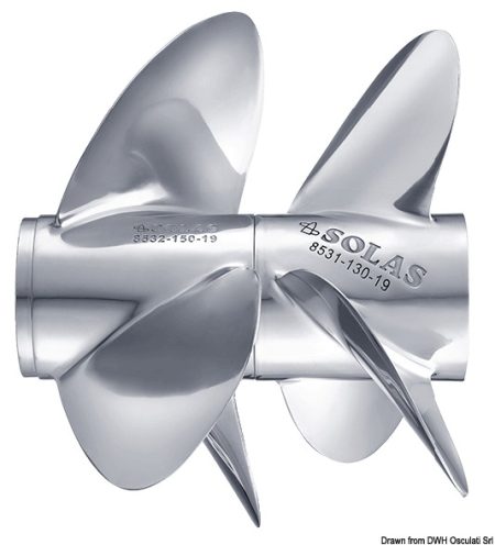 Hélices de 3 palas de acero inoxidable para DP 280/290 tipo C