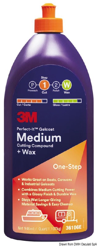 Pulimento Compuesto de corte medio + cera - Abrillantador para oxidación media