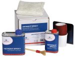 Kit de resina epoxi para reparaciones de fibra de vidrio.
