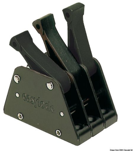 Mordaza Triple Easylock anodizado negro