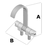 Osculati Grifo giratorio con mezclador Style agua fria caliente