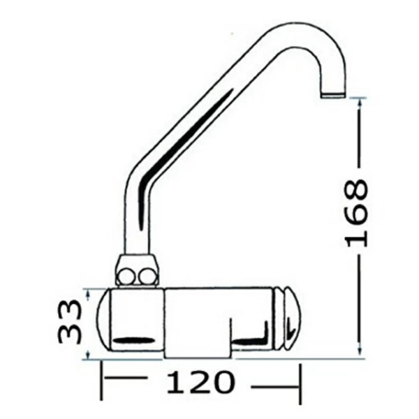Grifo Abatible Mezclador agua fría caliente Boquilla alta Grifo Abatible Mezclador agua fría caliente Boquilla alta
