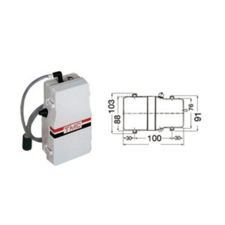 Bomba aireadora eléctrica TMC para tanques de vivero.