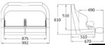 Asiento doble ergonómico acolchado con almohadón abatible H99