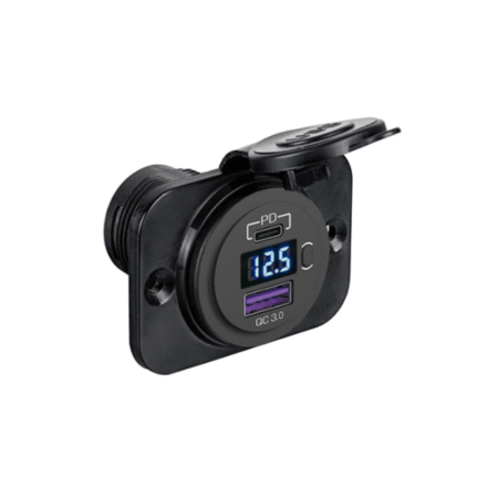 Voltímetro Digital + Doble Conector USB tipo A+C