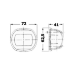 Luz de Navegación blanca Compact 12 Carcasa Inox Osculati