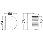 Luz de Navegación Bicolor Utility 85 Inox 316