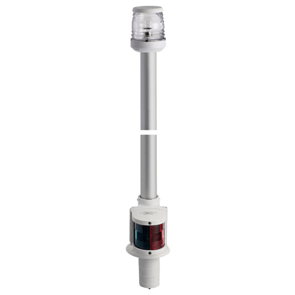 Luz de ancla con mástil de aluminio clásico combinado 1 Luz de ancla con mástil de aluminio clásico combinado