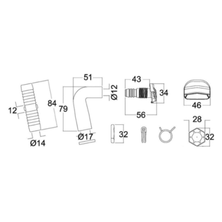 Tecma Kit Entrada de Agua Limpia (Blanco) G1 y G2