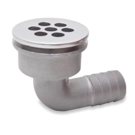 Pasacascos drenaje acero inox 90º
