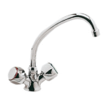 Grifo giratorio mezclador agua caliente fría con orificio simple