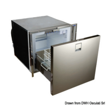 Frigorífico Isotherm DR 100 de acero inoxidable Clean Touch
