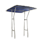 Toldo T-Top de acero inoxidable con 4 portacañas