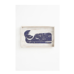 Bandeja Ballena Azul rectangular en madera