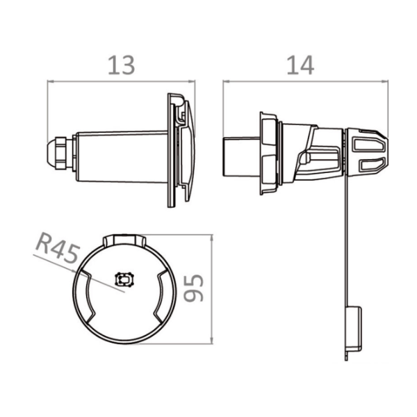 base osculati enchufe cruiser 16a 230v