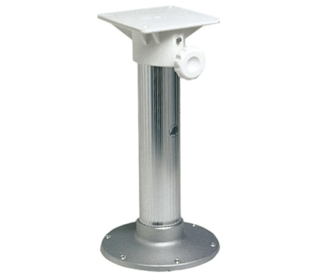 Pedestal giratorio de aluminio anodizado con soporte para asiento