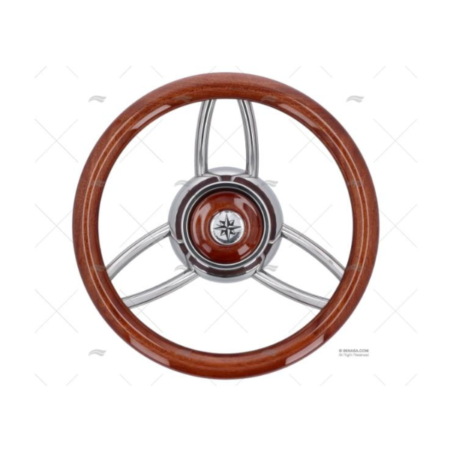 Volante Deportivo con Aro en Madera 350 mm