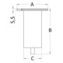 Osculati Tintero Acero Inoxidable para Poste Bimini Ø 50 mm
