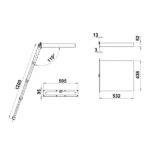 Douglas Marine Escalera Escamoteable Inox 4 Peldaños