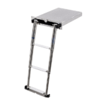 Douglas Marine Escalera Plegable con Caja Acero Inoxidable Cierre Manual 1