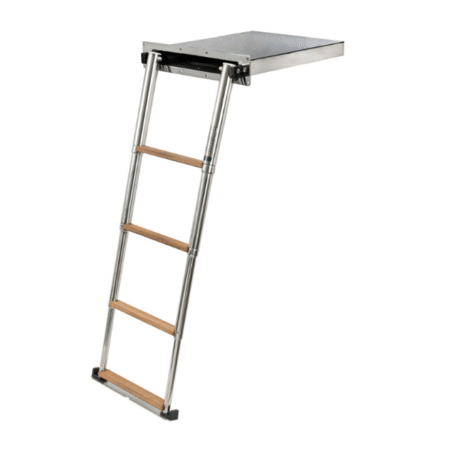 Douglas Marine Escalera Escamoteable con asa Inox 4 Peldaños