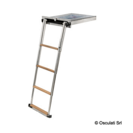 Douglas Marine Escalera Escamoteable Inox 4 Peldaños