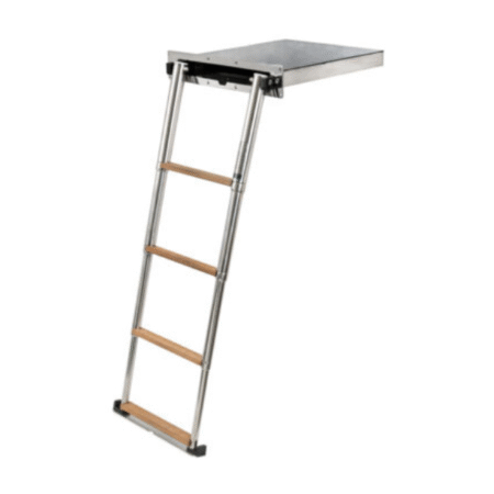 Escalera Escamoteable Inox 4 Peldaños