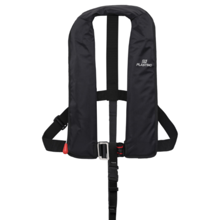 Chaleco Automático con Arnés negro NEO 165 Plastimo