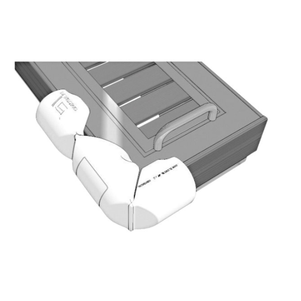 bumper defensa articulado blanco plastimo