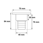 tapón llenado inox diesel 38 mm plastimo