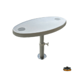 Mesa Ovalada con Base Telescópica Desmontable Trem