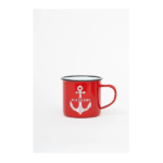 taza metálica ancla roja batela