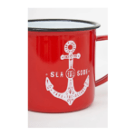 taza metálica ancla roja batela
