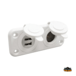 usb doble mechero negro