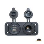 usb doble mechero negro