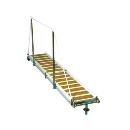 Pasarela Plegable Aluminio Suelo Madera Iroko