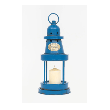 farol portavelas azul batela