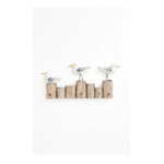 perchero gaviotas troncos de madera batela