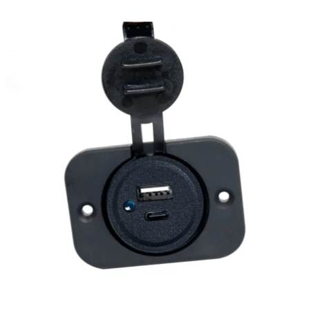 Doble toma USB tipo A + tipo C integrada
