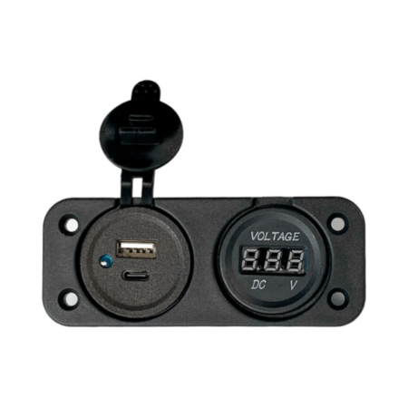 voltímetro digital doble toma usb