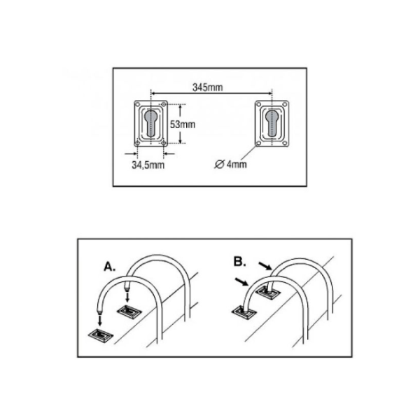 fijación para escalera nuova rade fijación para escalera nuova rade