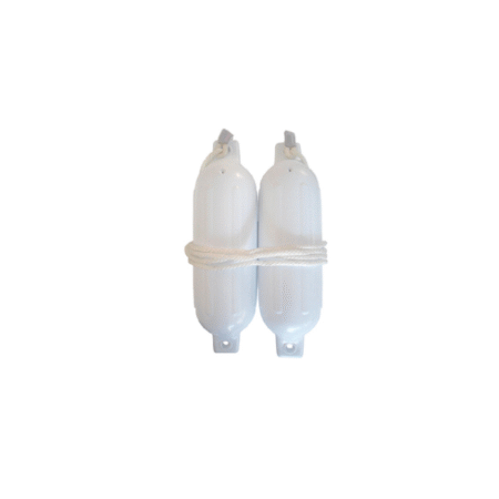 Seachoice Kit Defensas Twin Eye Listada Blanca