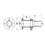 Osculati Pasacascos Acero Inoxidable con Adaptador Manguera