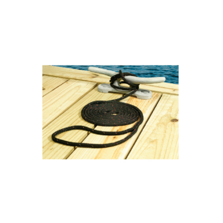 Seachoice Cabo Amarre Nylon Doble Trenzado Negro 9 mm