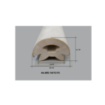 Cintón PVC Alto para Perfil de Aluminio 38 mm - 24 metros